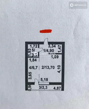 1-комнатная квартира, этаж 3 из 6, 31 м²