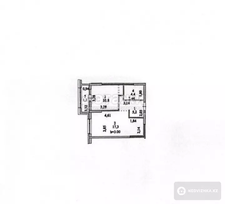40 м², 2-комнатная квартира, этаж 12 из 17, 40 м², изображение - 1