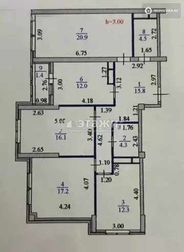 105 м², 4-комнатная квартира, этаж 2 из 9, 105 м², изображение - 17
