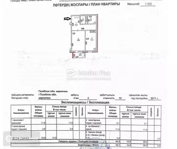 1-комнатная квартира, этаж 3 из 9, 45 м²
