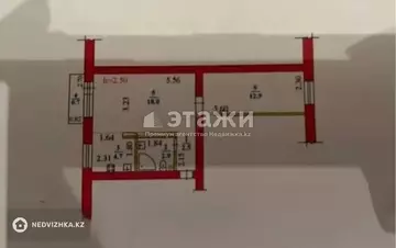 41.7 м², 2-комнатная квартира, этаж 4 из 4, 42 м², изображение - 5