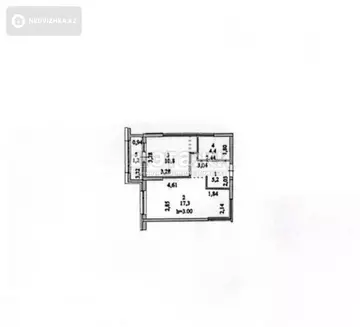 40 м², 2-комнатная квартира, этаж 6 из 17, 40 м², изображение - 4