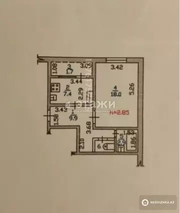 41 м², 1-комнатная квартира, этаж 4 из 5, 41 м², изображение - 5