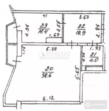 64.9 м², 2-комнатная квартира, этаж 12 из 20, 65 м², изображение - 6