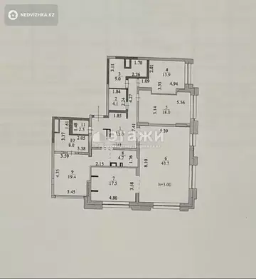 4-комнатная квартира, этаж 6 из 9, 161 м²