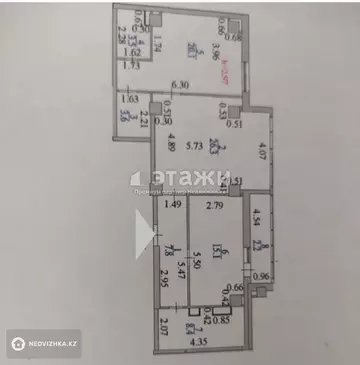 2-комнатная квартира, этаж 6 из 17, 88 м²