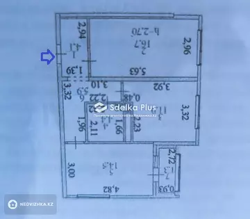 2-комнатная квартира, этаж 9 из 10, 59 м²