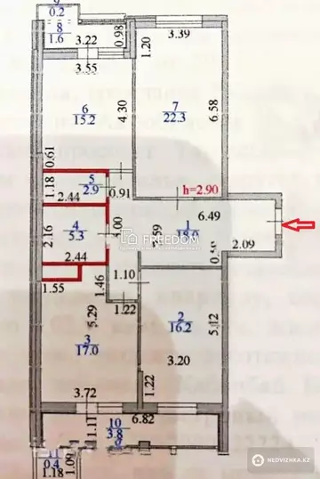 103 м², 3-комнатная квартира, этаж 3 из 21, 103 м², изображение - 28