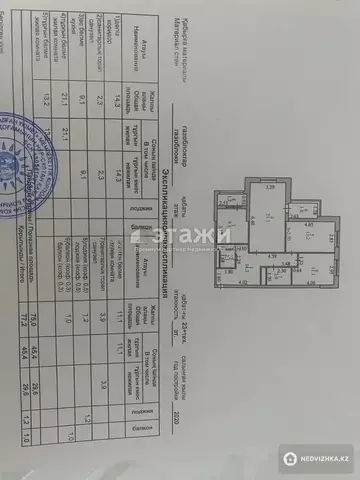 3-комнатная квартира, этаж 17 из 21, 77 м²