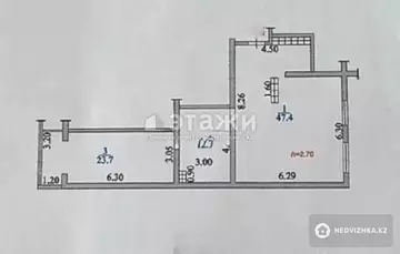 3-комнатная квартира, этаж 7 из 13, 84 м²