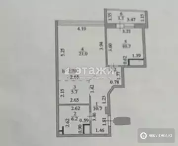 2-комнатная квартира, этаж 24 из 25, 56 м²