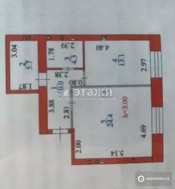 57.5 м², 2-комнатная квартира, этаж 2 из 9, 58 м², изображение - 8