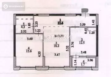 2-комнатная квартира, этаж 3 из 22, 65 м²