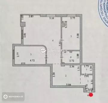3-комнатная квартира, этаж 7 из 18, 95 м²