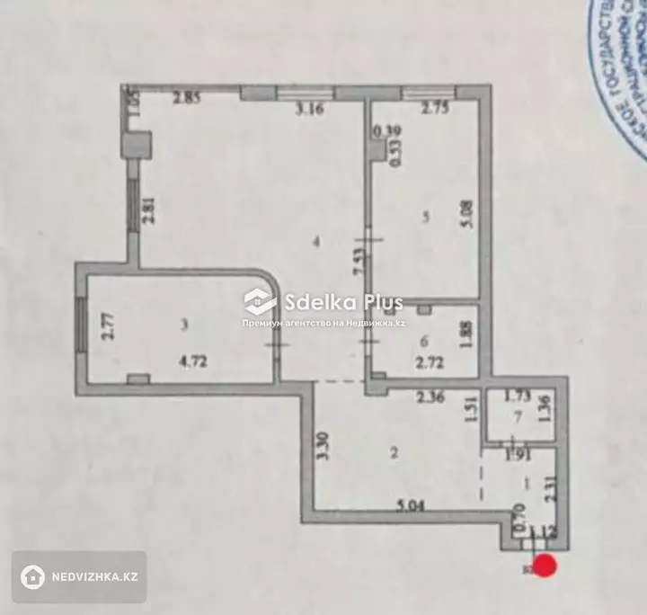 95 м², 3-комнатная квартира, этаж 7 из 18, 95 м², изображение - 1