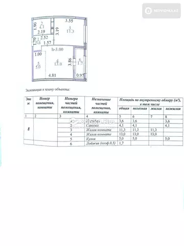 2-комнатная квартира, этаж 8 из 9, 39 м²