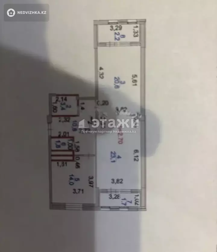 78 м², 2-комнатная квартира, этаж 6 из 12, 78 м², изображение - 1