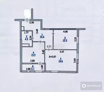64 м², 2-комнатная квартира, этаж 6 из 14, 64 м², изображение - 7
