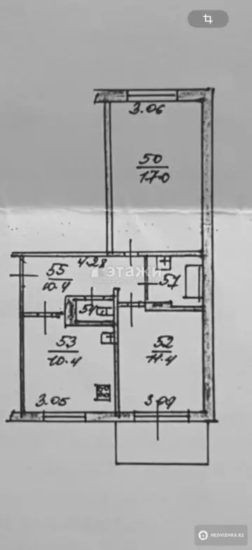 50 м², 2-комнатная квартира, этаж 2 из 5, 50 м², изображение - 13