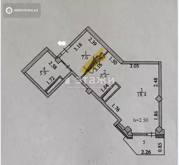 39.4 м², 1-комнатная квартира, этаж 10 из 16, 39 м², изображение - 7