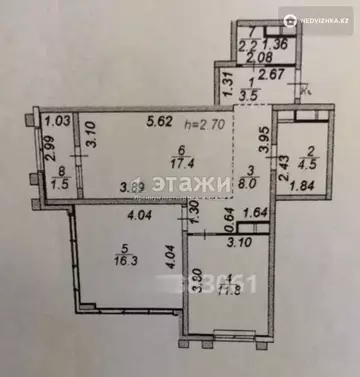 65.2 м², 2-комнатная квартира, этаж 15 из 24, 65 м², изображение - 8