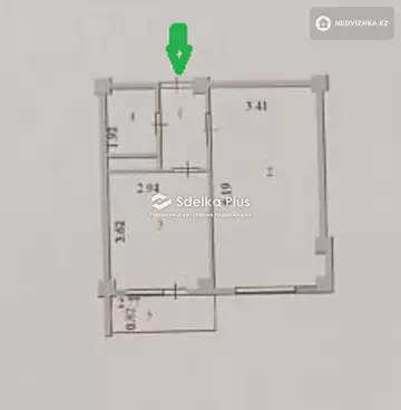 1-комнатная квартира, этаж 4 из 9, 39 м²