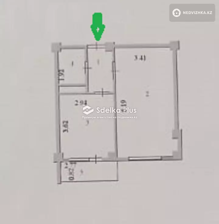 39 м², 1-комнатная квартира, этаж 4 из 9, 39 м², изображение - 1
