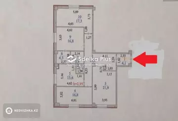 120 м², 4-комнатная квартира, этаж 1 из 9, 120 м², изображение - 11