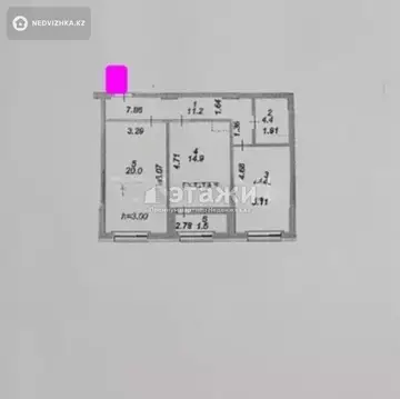 2-комнатная квартира, этаж 6 из 9, 66 м²