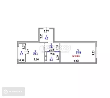 44 м², 2-комнатная квартира, этаж 3 из 17, 44 м², изображение - 14