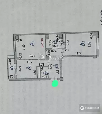 64 м², 2-комнатная квартира, этаж 9 из 16, 64 м², изображение - 8