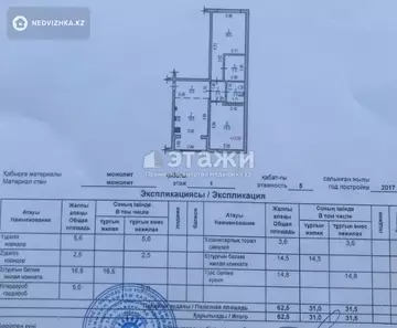 62.5 м², 2-комнатная квартира, этаж 1 из 5, 62 м², изображение - 20