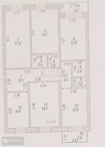 107 м², 5-комнатная квартира, этаж 2 из 5, 107 м², изображение - 14