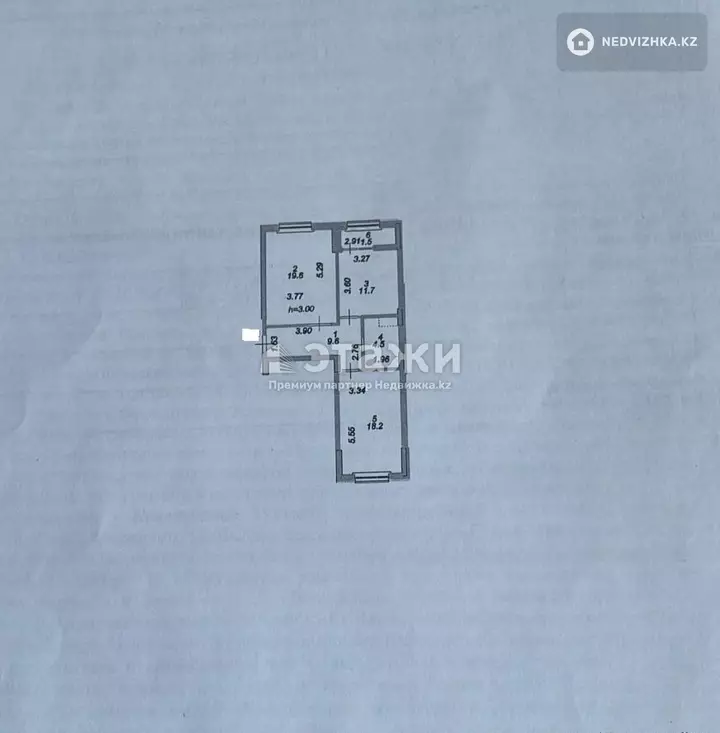 65.5 м², 2-комнатная квартира, этаж 6 из 12, 66 м², изображение - 1