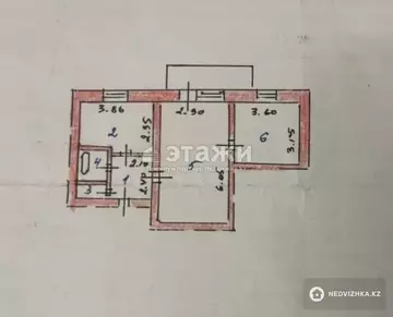 49 м², 2-комнатная квартира, этаж 5 из 5, 49 м², изображение - 7