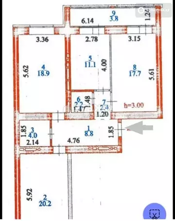 90 м², 3-комнатная квартира, этаж 9 из 12, 90 м², изображение - 13