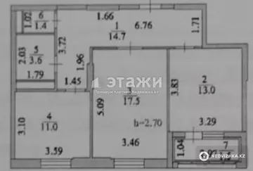 63 м², 2-комнатная квартира, этаж 3 из 12, 63 м², изображение - 14