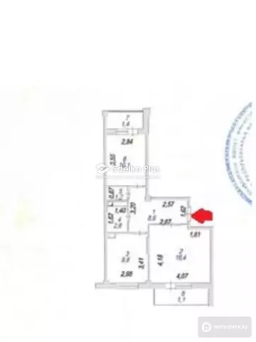 2-комнатная квартира, этаж 6 из 9, 53 м²