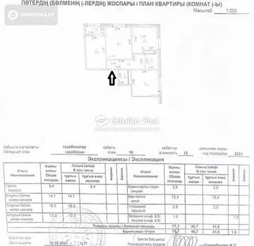 78.8 м², 3-комнатная квартира, этаж 10 из 12, 79 м², изображение - 9