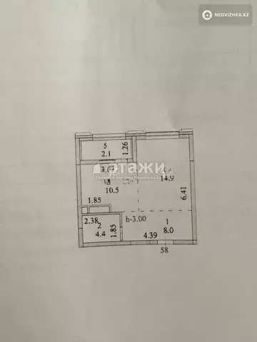 1-комнатная квартира, этаж 11 из 16, 40 м²