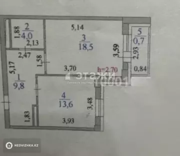 47 м², 1-комнатная квартира, этаж 14 из 23, 47 м², изображение - 1