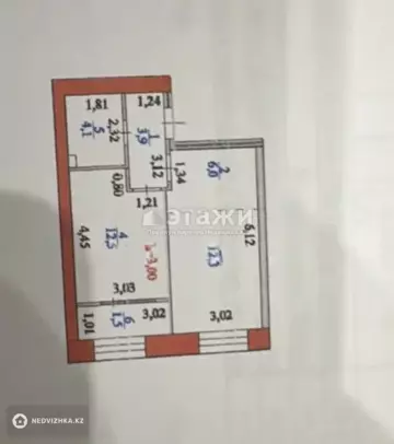 42 м², 2-комнатная квартира, этаж 4 из 12, 42 м², изображение - 9