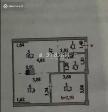 48 м², 2-комнатная квартира, этаж 2 из 16, 48 м², изображение - 4