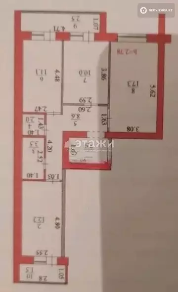 3-комнатная квартира, этаж 3 из 7, 73 м²