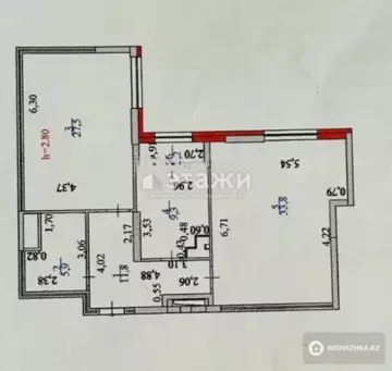 90 м², 3-комнатная квартира, этаж 18 из 19, 90 м², изображение - 4