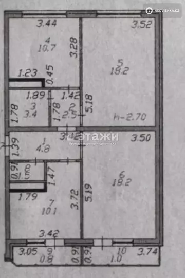 71.2 м², 3-комнатная квартира, этаж 3 из 12, 71 м², изображение - 30