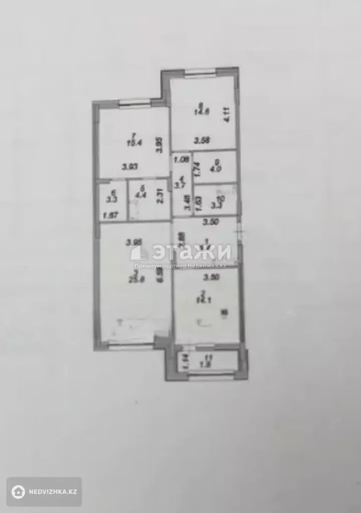 99.26 м², 3-комнатная квартира, этаж 5 из 16, 99 м², изображение - 1