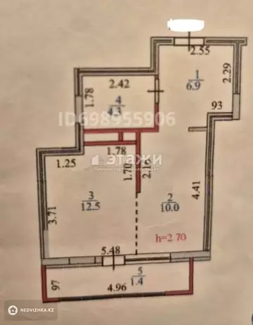 36.6 м², 1-комнатная квартира, этаж 7 из 7, 37 м², изображение - 7