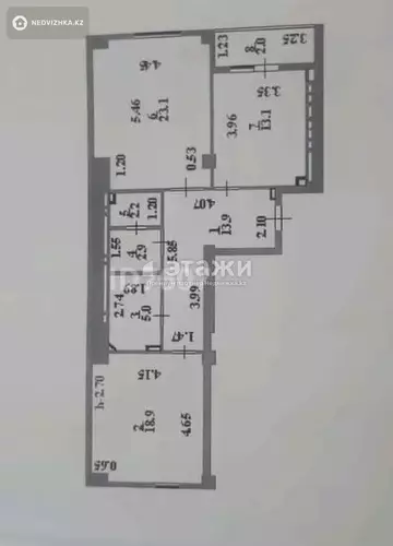 2-комнатная квартира, этаж 5 из 9, 82 м²