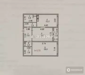 2-комнатная квартира, этаж 19 из 20, 66 м²